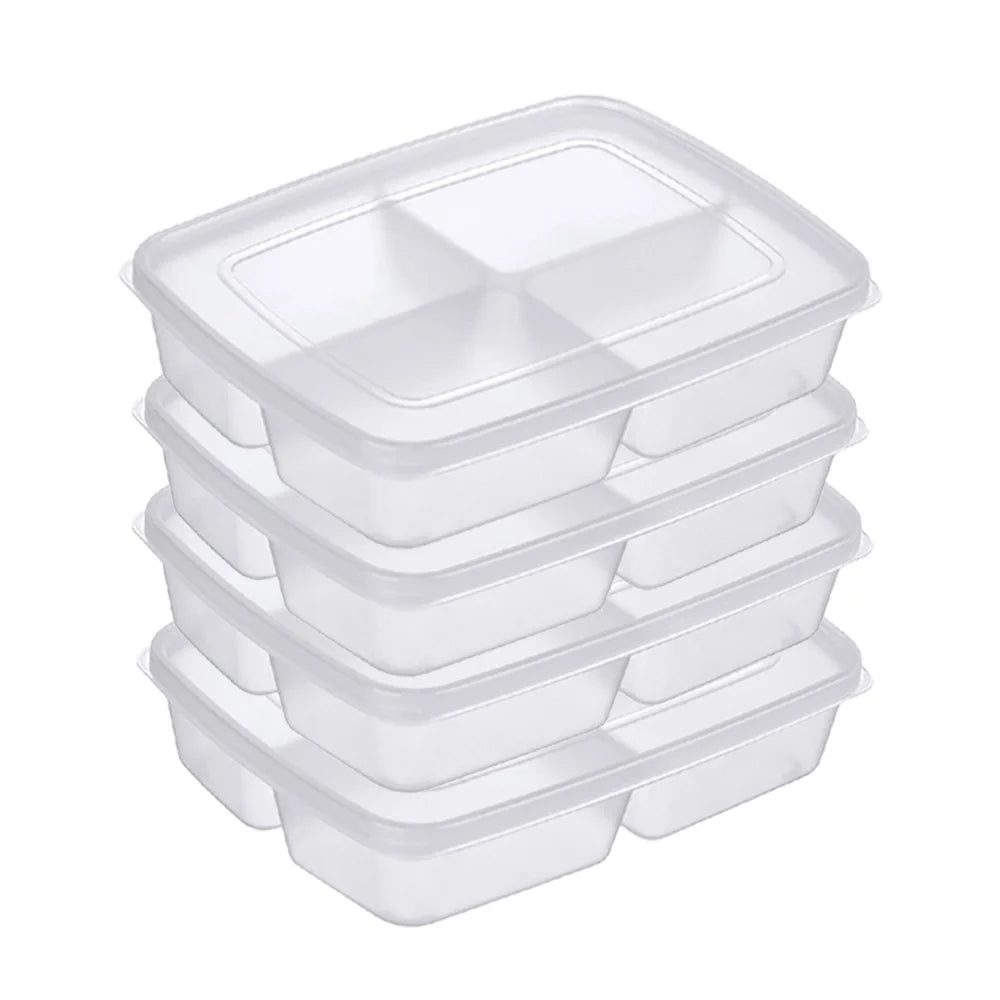 4er-Set transparente Aufbewahrungsboxen für den Kühlschrank – Große Kapazität, mit 4 Fächern, ideal für gefrorenes Fleisch und Lebensmittel