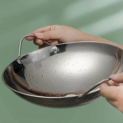 Hochwertige Edelstahl Honigwabenpfanne 29 cm – Antihaft, Kratzfest, Induktion