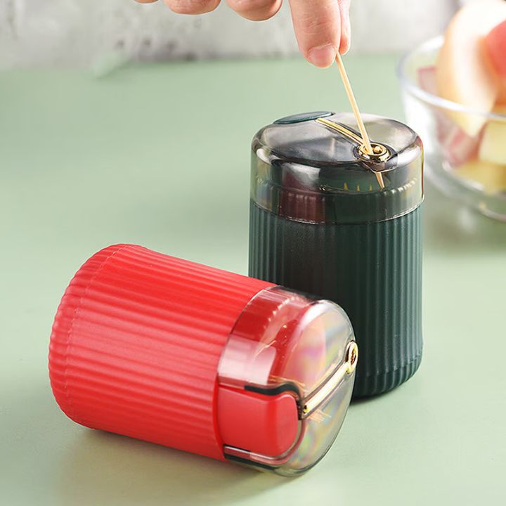Automatischer Pop-up Zahnstocher Spender – Hygienisch, Einfach zu Handhaben, 2 Stück Set