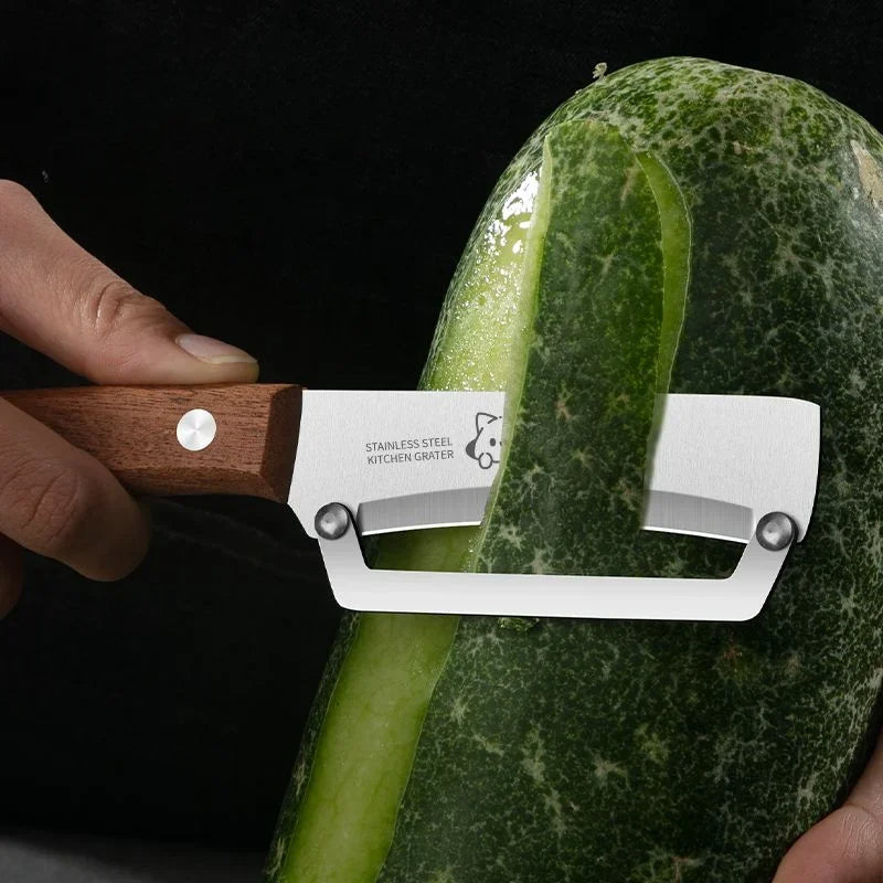 Hochwertiges Schälmesser mit Holzgriff – Obst- und Gemüseschäler, 18,6 cm