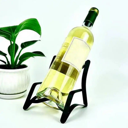 Metall Weinflaschenhalter Stuhl-Design – Platzsparendes Weinregal für Tisch & Vitrine