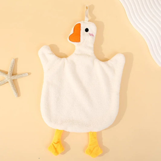 Handtuch-Set 2 Stück – Doppelseitig & Verdickt – Koraalflor – Super Absorbierend – Enten-Design