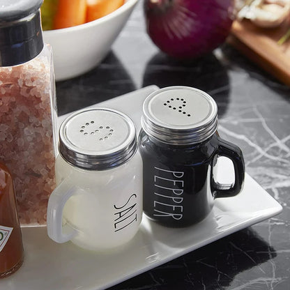 Boerderij Zout- und Pfefferstreuer Set, 4 oz, Schöne Zuckerdose im modernen Landhausstil, Küchenaccessoires