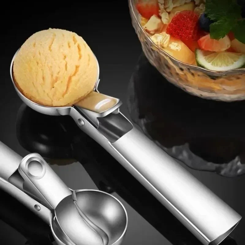 2 stück Edelstahl Eiskugel Löffel für Früchteformen und Maschinen, Keukengereedschap zum Schöpfen von Eisballen