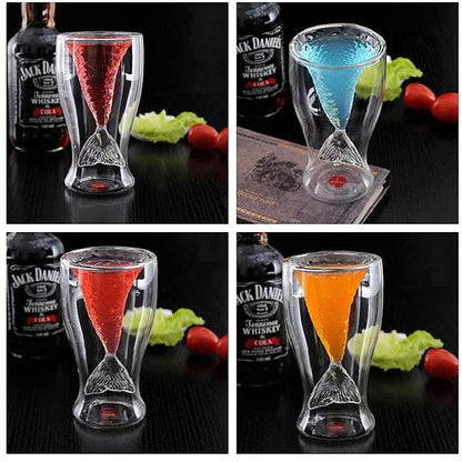Cocktailglas – Doppelschichtiges Design – 90 ml – Transparentes Glas