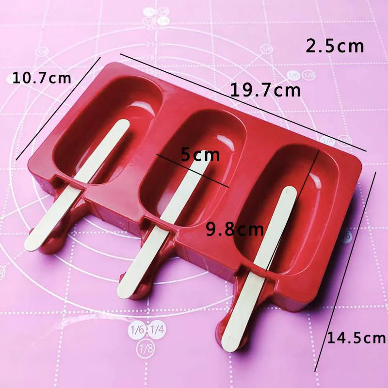 Silikon Eisform mit 20 Stielen – DIY Eis am Stiel & Schokoladenform – BPA-frei