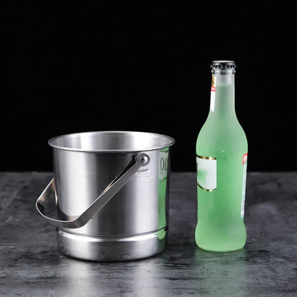 Edelstahl Eiskübel 1L mit Zange – Doppelschicht Isolierung, Tragbarer Eisbehälter für Bar, Küche, Picknick & Party