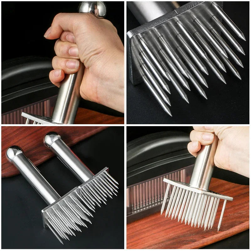 Fleischklopfer | Antihaft | Gleichmäßige Zartheit | Edelstahl