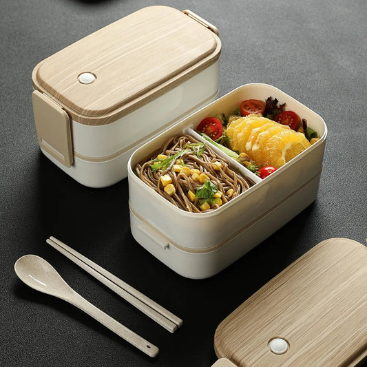 Lunchbox | Doppeltes Fach | Frisch Bleiben Ganztags | Kunststoff