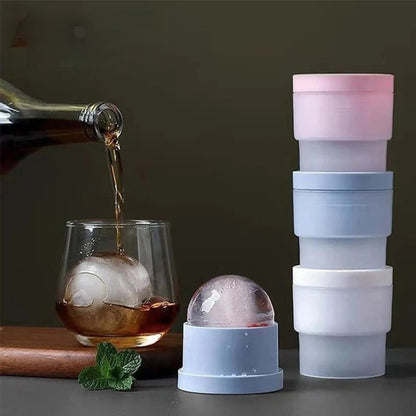 Langsam schmelzende Eisball-Formen Set 4 Stück, BPA-frei, für Cocktails, Whiskey und Punsch