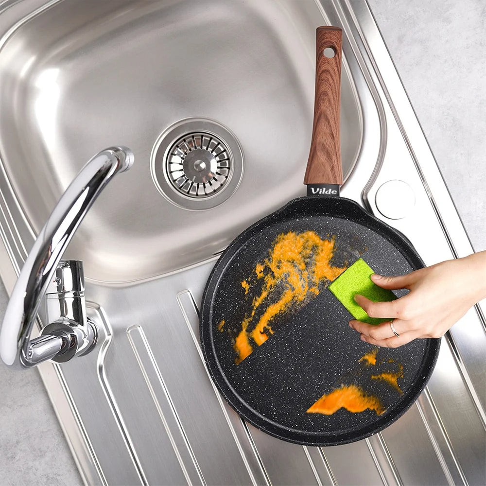 Pfannkuchenpfanne mit Granit-Antihaftbeschichtung 24 cm – Aluminium, Induktionsgeeignet