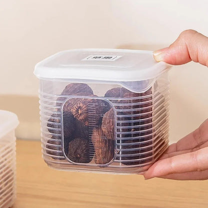 Aufbewahrungsbox mit Deckel für Kühlschrank – 6-Fächer Lebensmittelbehälter für Gemüse, Obst, Kräuter und Snacks