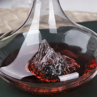 Kristallglas Weindekanter 2000ml – Handgefertigt, Eisberg-Design, Bleifrei