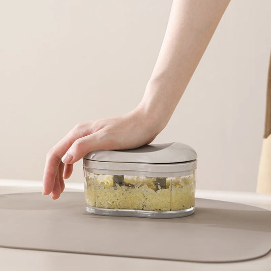 Manuelle Knoblauchschneider – Handbetriebene Küchenmaschine für Knoblauch, Ingwer & Gemüse
