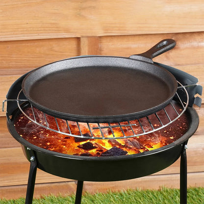 Gusseiserne Pfanne 26 cm – Induktion &amp; Ofen geeignet, Perfekt für Pfannkuchen & Pizza