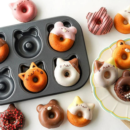 Mini Donut Backform Antihaft – 6er Muffinform für Donuts, Madeleine & Muffins – 26 x 18 cm
