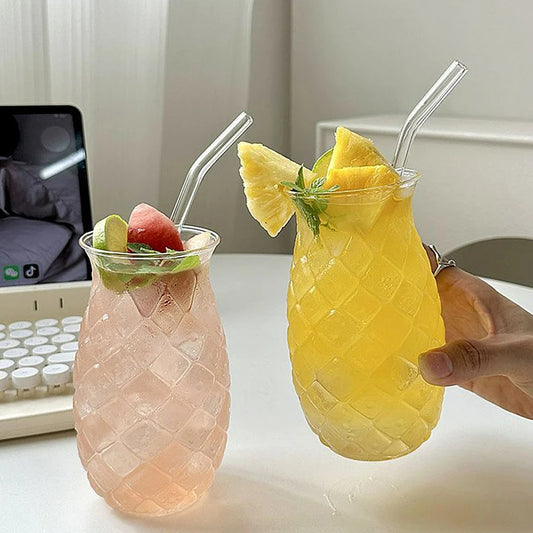 Set von 2 Ananas Cocktailgläsern – Kreative Glasbecher für Cocktails, Wasser und Wein – 480 ml für Zuhause oder Party
