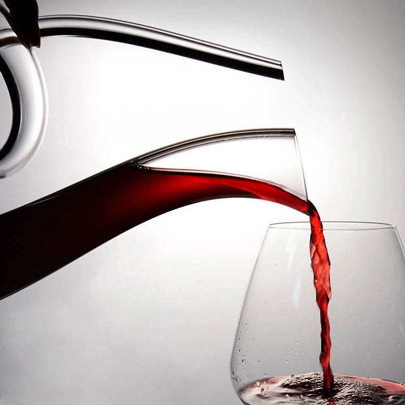 Kristall Weindekanter 1500 ml – Hochwertige Zwanenform mit Spiraldesign – Perfekt für Wein & Champagner