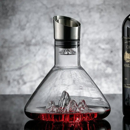 Luxus Whisky Karaffe 1500 ml – Handgefertigte Kristallglas Weinkaraffe, Bleifrei, Verdicktes Design, Perfekt für Bar & Zuhause