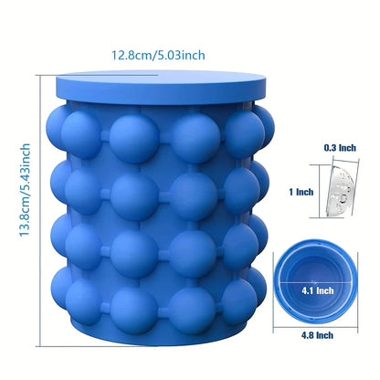 2-in-1 Silikon Eiswürfelform und Eiskübel – Perfekt für Zuhause, Bars & Restaurants