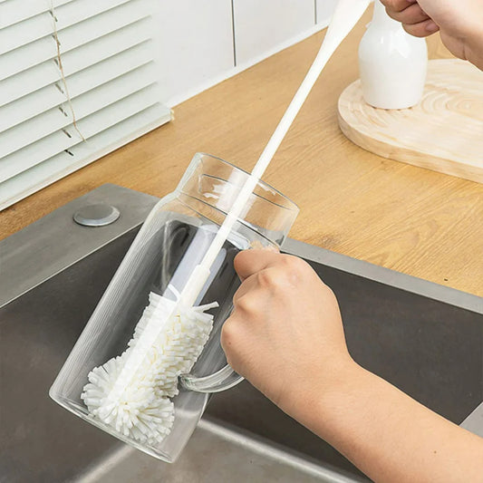 Set aus 2 Glasreinigern mit langem Griff – Spons Borstel Cup Scrubber für Weingläser, Flaschen und Haushaltsreinigung – Küchenschwämme für Glaswaren, 26/40 cm x 9 cm x 6 cm