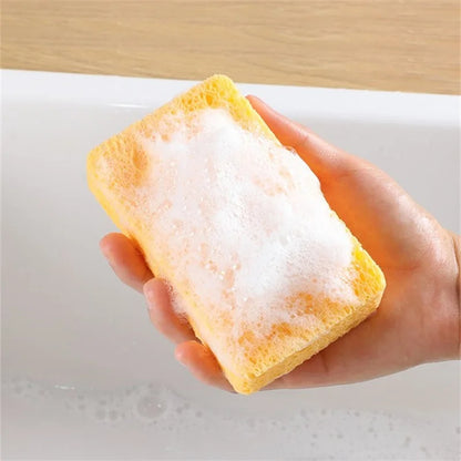 10er Set Holzpulpur Melamin Reinigungsschwamm – Entfernt Fett & Schmutz, Ideal für Küche & Haushalt
