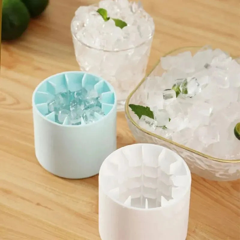 2er-Set Silikon Eiswürfelform – Runde Eiswürfel – DIY Eismacher für Cocktails & Getränke