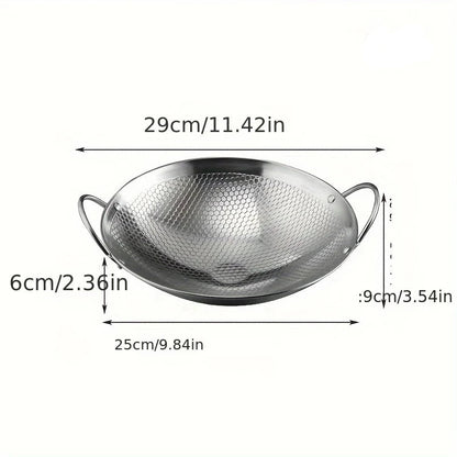 Hochwertige Edelstahl Honigwabenpfanne 29 cm – Antihaft, Kratzfest, Induktion