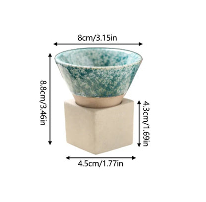 Kegelförmige Tasse aus Keramik, 100ml, elegantes Design für Kaffee und Tee