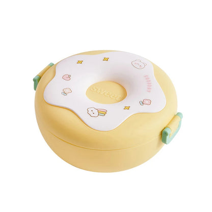 Kinder Bento Lunchbox 1000ml – Snackbox mit 3 Fächern, Mikrowellengeeignet, Auslaufsicher