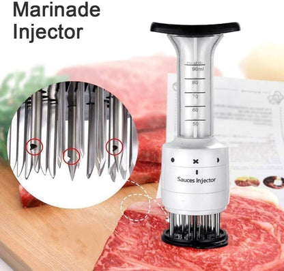 Fleischmarinade-Injektor aus Edelstahl, 50-90ml Kapazität, Perfekte Würzung für Fleisch