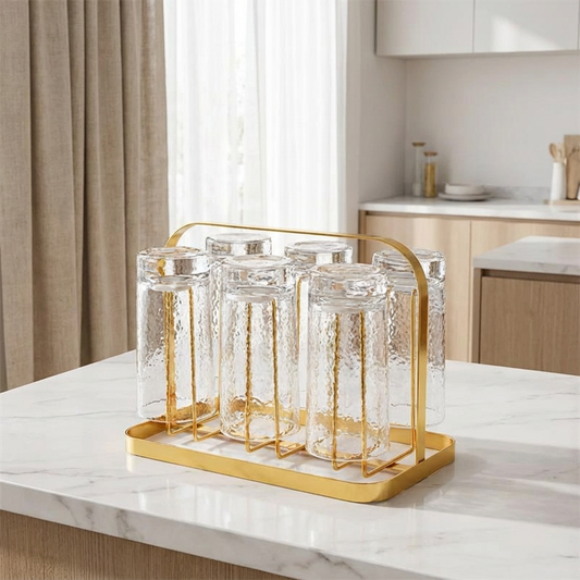 Tassenhalter aus Metall für 6 Becher