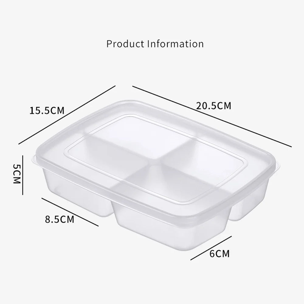 4er-Set transparente Aufbewahrungsboxen für den Kühlschrank – Große Kapazität, mit 4 Fächern, ideal für gefrorenes Fleisch und Lebensmittel
