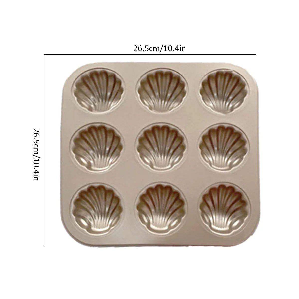 Madeleine Backform 9er Form – Antihaft Kuchenform aus Karbonstahl für perfekte Madeleine-Kekse