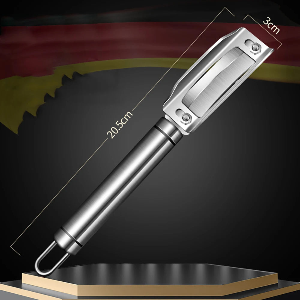 2er-Set Edelstahl Gemüseschäler – Robuster Universalschäler für Obst & Gemüse, ideal für harte Schalen