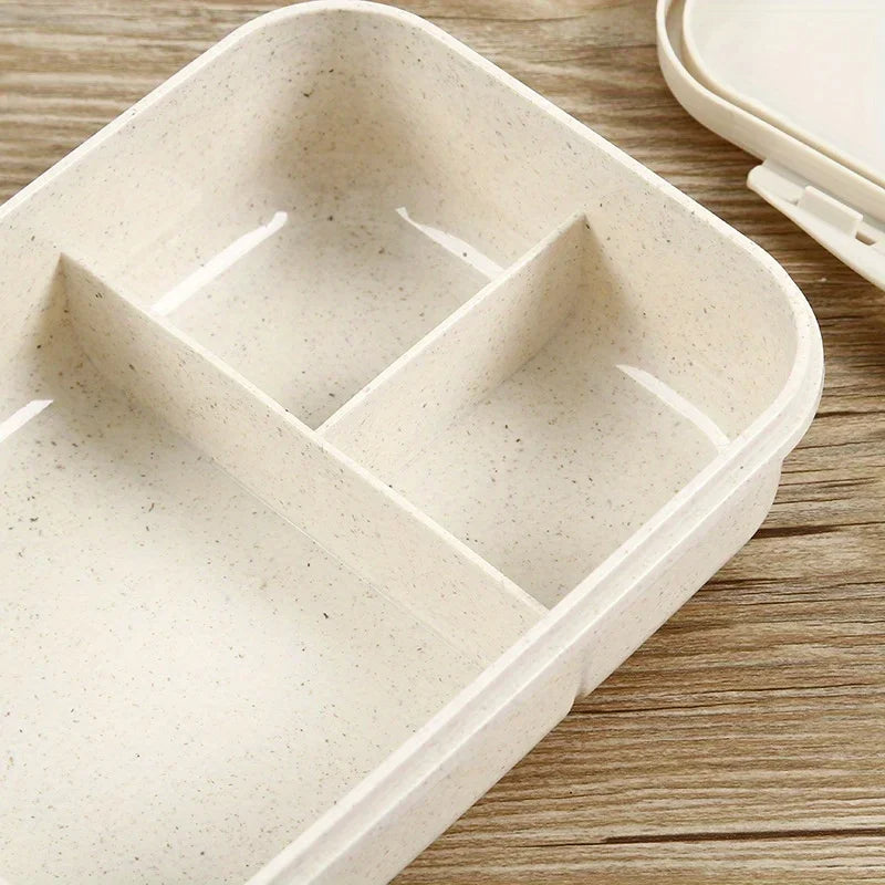 Lunchbox mit Fächern – Bento-Box für Schule, Büro & Kantine – 20x15x6 cm
