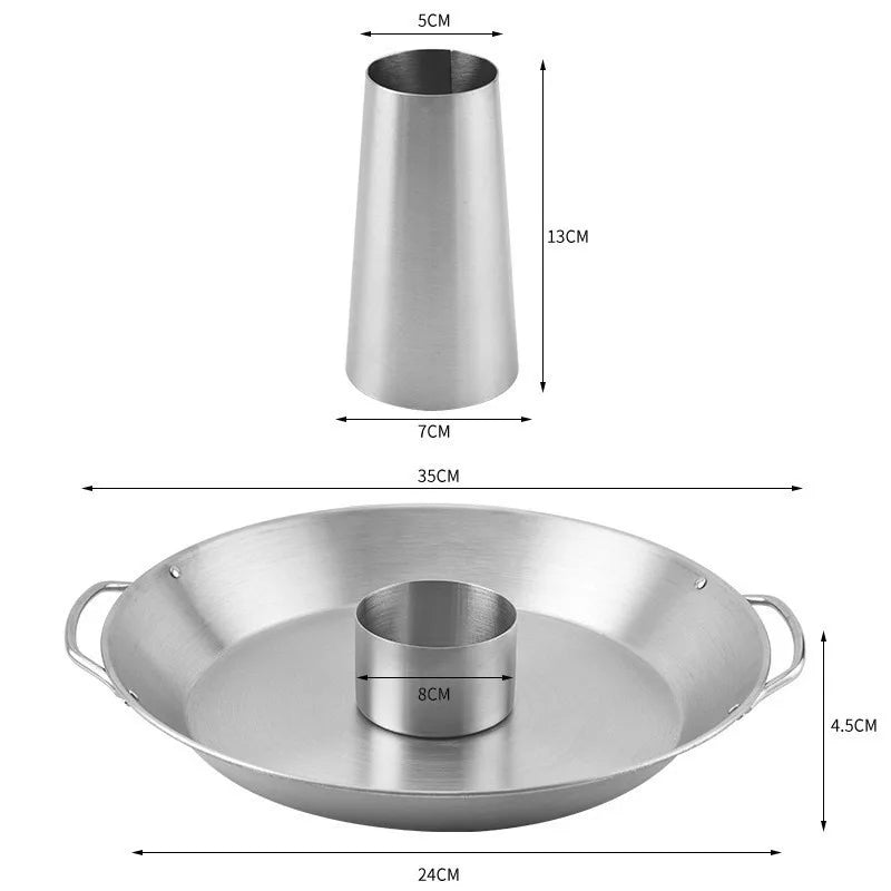 BBQ Hähnchenhalter aus Edelstahl – Bierdosenhalter für Grill & Backofen – Rostfrei, Silber