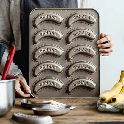 Madeleine Backform 10er Set – Antihaft Muffinform aus Kohlenstoffstahl für feine Gebäckkreationen