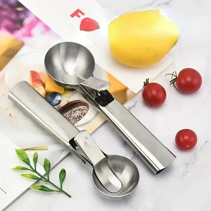 2 stück Edelstahl Eiskugel Löffel für Früchteformen und Maschinen, Keukengereedschap zum Schöpfen von Eisballen