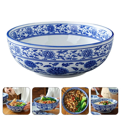 Chinesische Keramik Nudelschüssel 16,5 cm – Blau-Weiß, Traditionelles Design