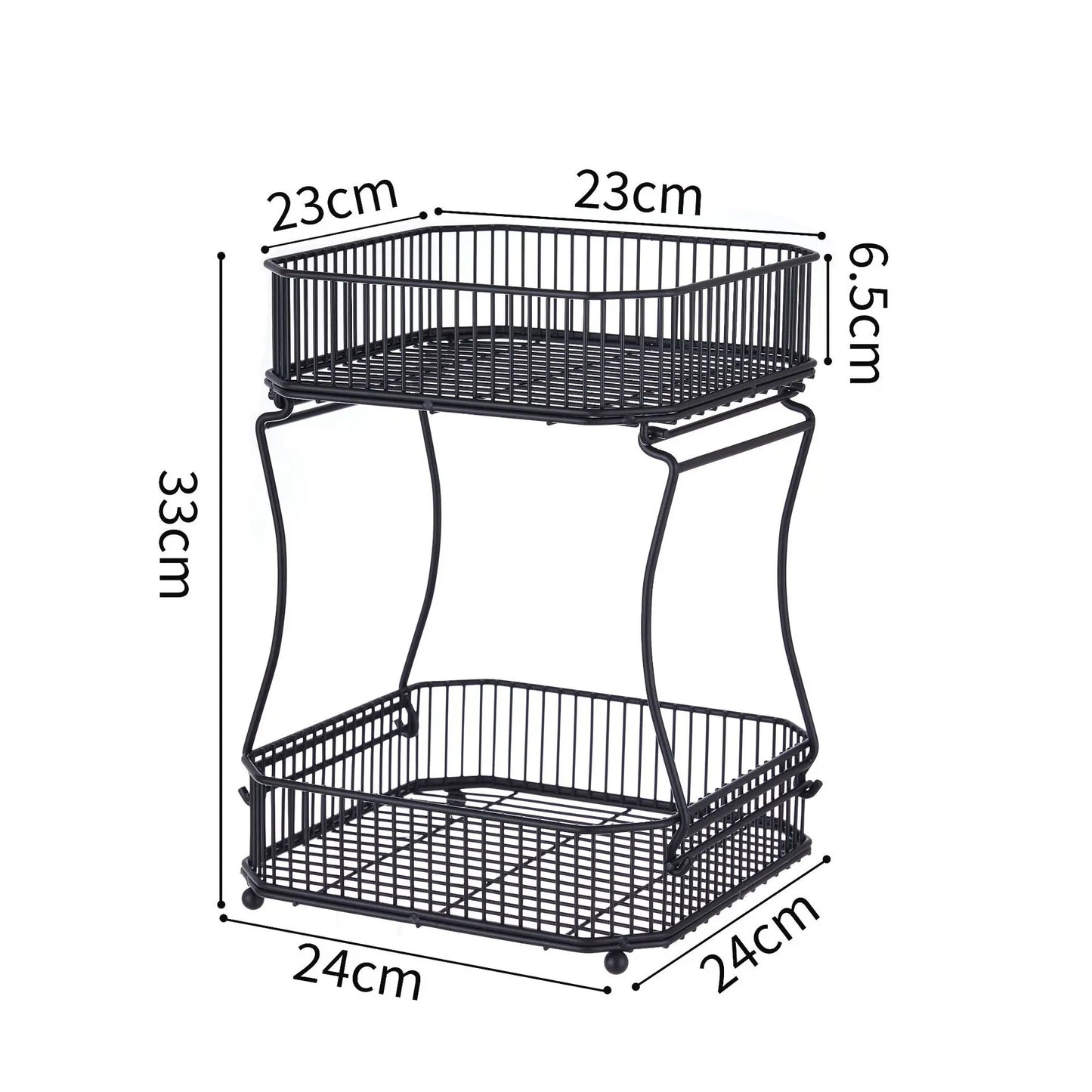 2-stöckiger Obstkorb – Große Kapazität, Abnehmbar, Modernes Design