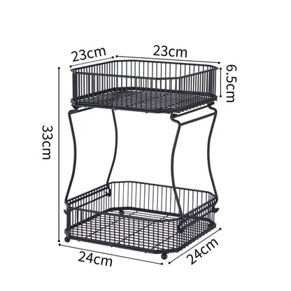 2-stöckiger Obstkorb – Große Kapazität, Abnehmbar, Modernes Design