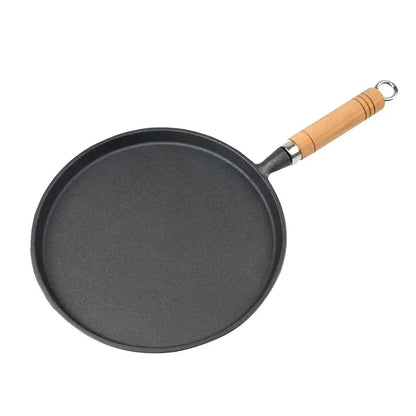 Gusseisenpfanne 26 cm – Unbeschichtet, Antihaft, Ideal für Pfannkuchen, Steaks & Crêpes – Für Gas & Induktion