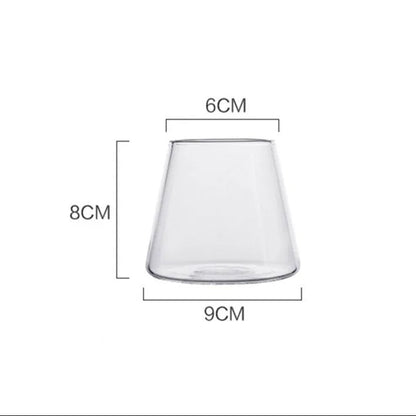 Set aus 2 hitzebeständigen Glasbechern – Bergform – Borosilikatglas – 300 ml & 360 ml