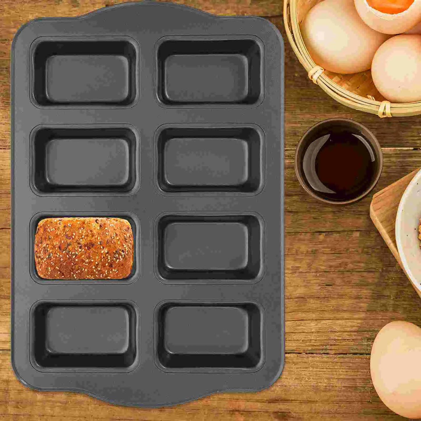Mini Kastenform Backform aus Kohlenstoffstahl – Antihaft für Brot, Kuchen und Hotdogs