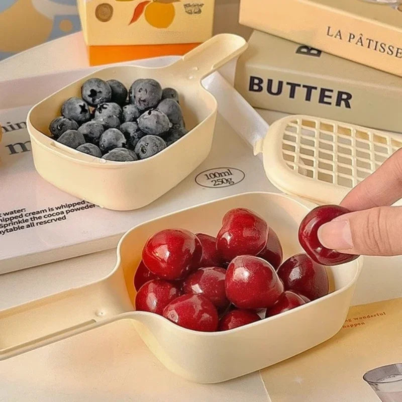 Obst Abtropfkorb – Waschkorb mit Griff – 19,5 x 9,5 cm – Praktisch für Küche