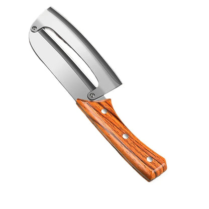 Hochwertiges Edelstahl Schälmesser – Ananasschneider & Gemüseschäler mit Holzgriff