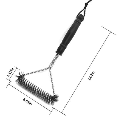 2er Set BBQ Reinigungsbürsten – Edelstahlborsten – Hitzebeständig – Antihaft – 30 cm