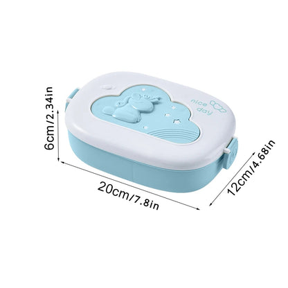 Bento Lunchbox für Kinder – 3 Fächer, Mikrowellengeeignet, Auslaufsicher, 12x20x6 cm