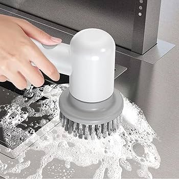 Elektrische Reinigungsbürste für Zuhause, Wiederaufladbar, Kraftvolle Handfreie Reinigung, Vielseitig für Bad, Küche und Fliesen